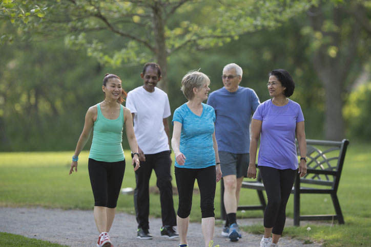 Walk and online talk exercise