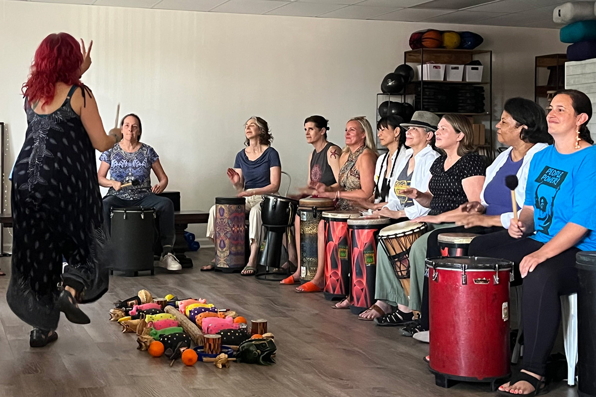 Drumming Circle at Behavioral Fitness wellness studio in Walnut Creek, CA